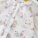  Đồ dài tay bé gái xô cotton Lá Homewear XCL17, bộ ngủ cho bé mềm mát thấm hút, pizama trẻ em 