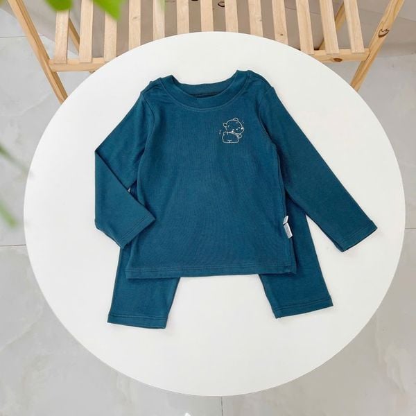  Bộ dài tay cho bé trai Lá Homewear A350, đồ dài mặc ngủ bé trai vải rayon mềm êm co giãn thấm hút 