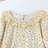  Đồ dài tay bé gái 95% sợi sồi Modal Ice Cool Lá Homewear A321, pijama cho bé hoa nhí cổ bèo xinh xắn 