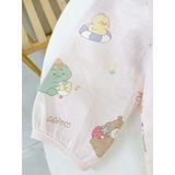  Pijama bé gái xô cotton Lá Homewear XCL18, đồ bộ dài tay cho bé cột nơ quần bo mặc ngủ mềm mát 