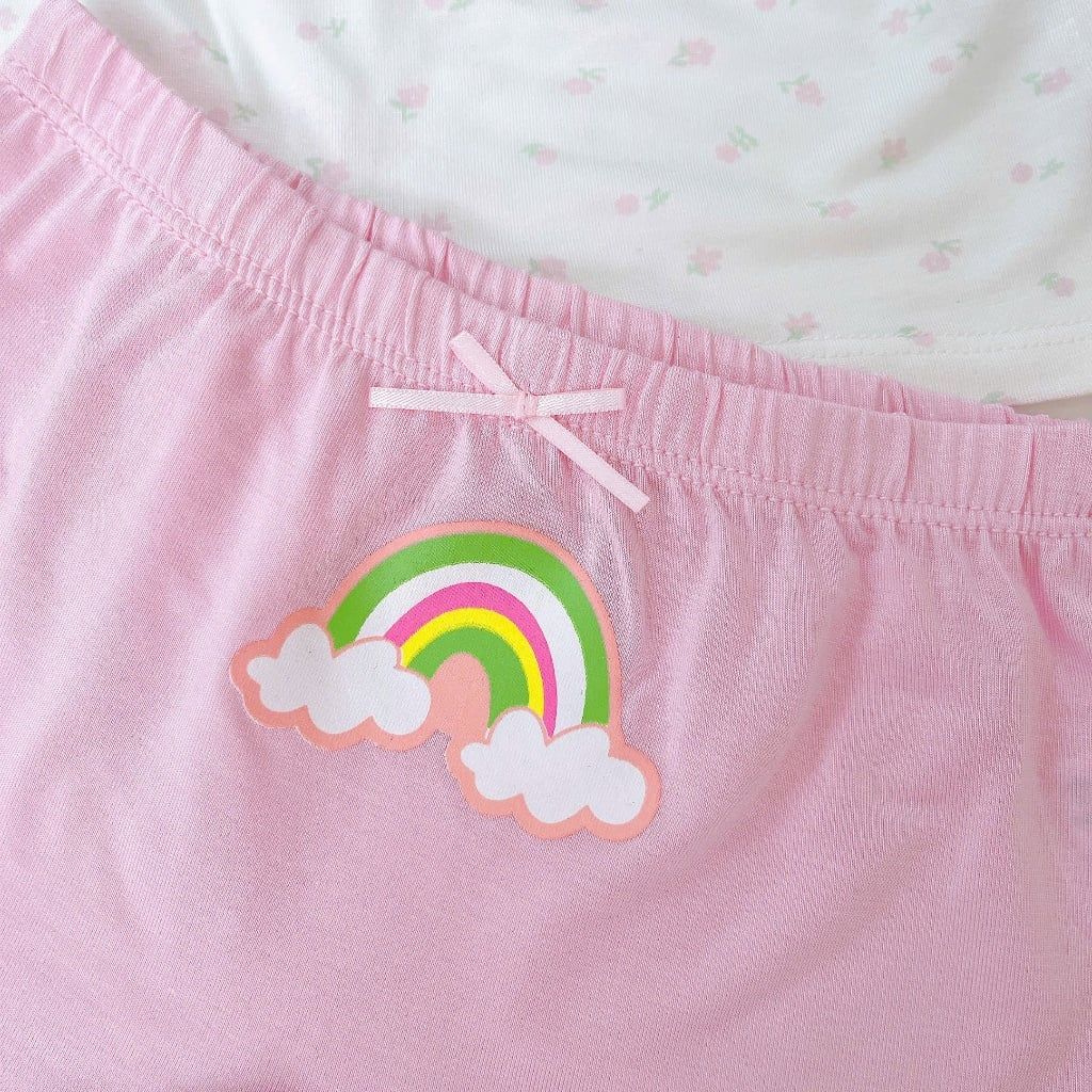  Quần mặc váy bé gái 95% Modal sợi Sồi Lá Homewear A392, combo 3 quần chip trẻ em gái hoa nhí 