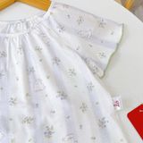  Bộ cộc tay bé gái Lá Homewear A395, bộ đùi cho bé gái vải tencel lycra mềm mỏng mát 