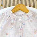  Đồ dài tay bé gái xô cotton Lá Homewear XCL17, bộ ngủ cho bé mềm mát thấm hút, pizama trẻ em 