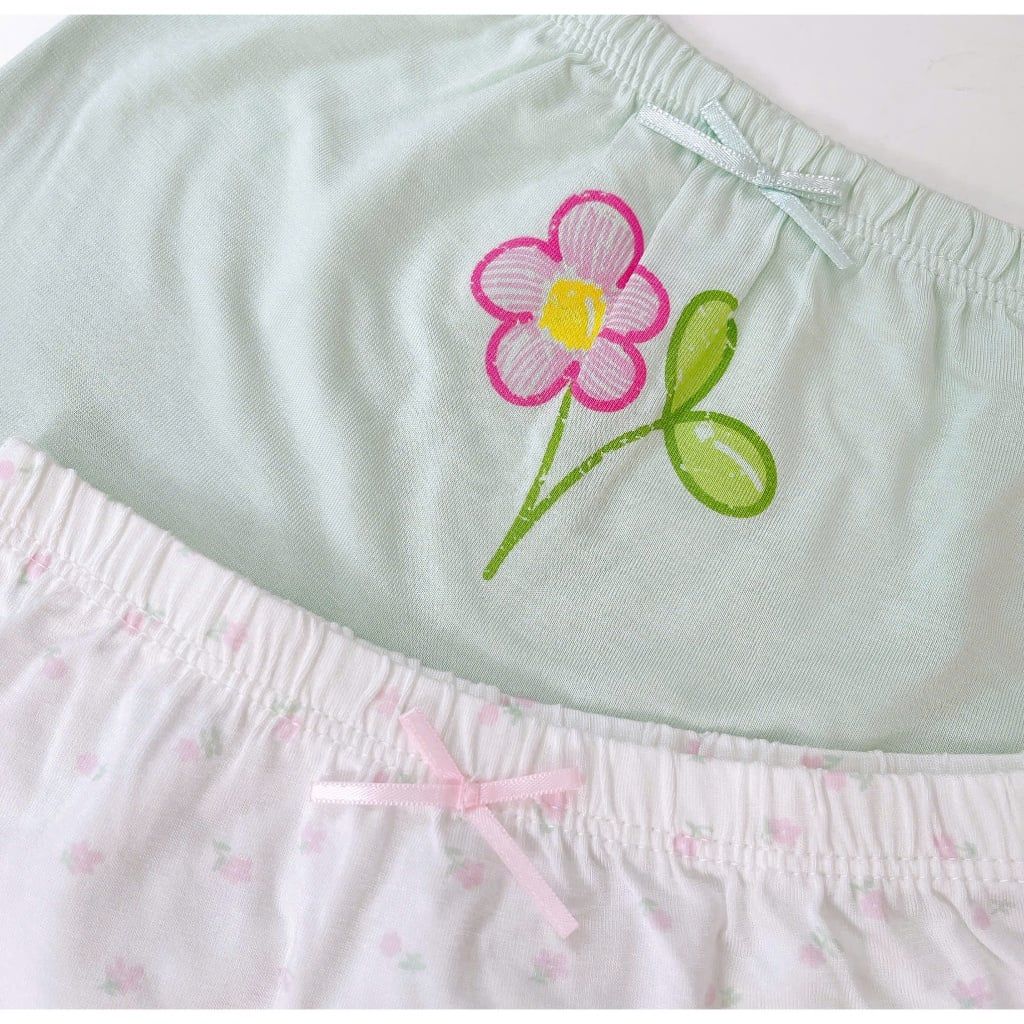  Quần mặc váy bé gái 95% Modal sợi Sồi Lá Homewear A392, combo 3 quần chip trẻ em gái hoa nhí 