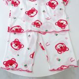  Bộ lửng cho bé gái sợi sồi Modal Ice Cool Lá Homewear A371 họa tiết kitty gấu dâu hoa nhí 