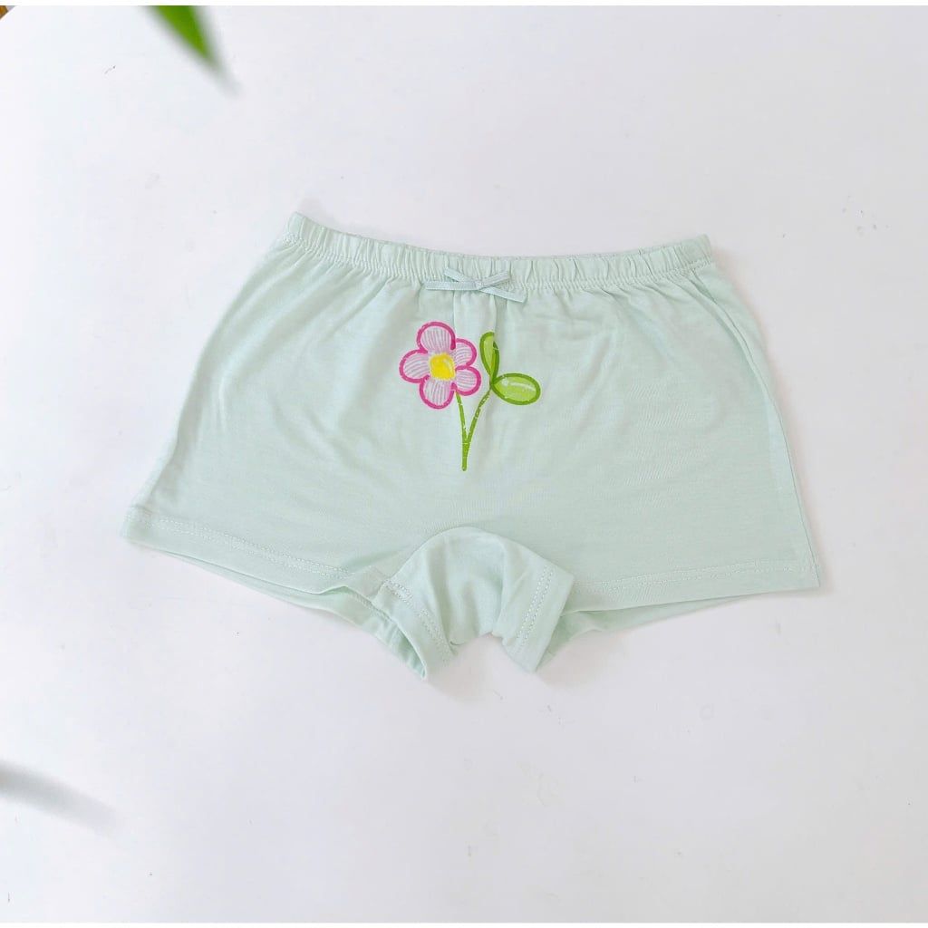  Quần mặc váy bé gái 95% Modal sợi Sồi Lá Homewear A392, combo 3 quần chip trẻ em gái hoa nhí 