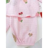  Pijama bé gái xô cotton Lá Homewear XCL18, đồ bộ dài tay cho bé cột nơ quần bo mặc ngủ mềm mát 