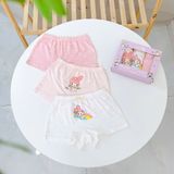  Quần chip đùi bé gái 95% Modal sợi Sồi Lá Homewear A392, combo 3 quần mặc váy trẻ em gái melody 