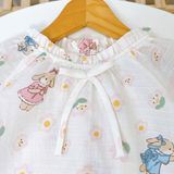  Bộ dài tay bé gái xô cotton Lá Homewear A313, pijama trẻ em gái mặc ngủ thoáng mát babydoll cổ chun dễ thương 
