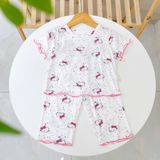  Bộ lửng cho bé gái sợi sồi Modal Ice Cool Lá Homewear A371 họa tiết kitty gấu dâu hoa nhí 