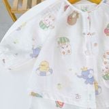  Bộ dài tay bé gái xô cotton Lá Homewear A342, pizama cho bé babydoll mát mềm dễ thương 