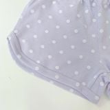  Bộ cộc tay bé gái chấm bi Lá Homewear LC03, bộ đùi cho bé vải Lyocell Cotton quần short năng động 
