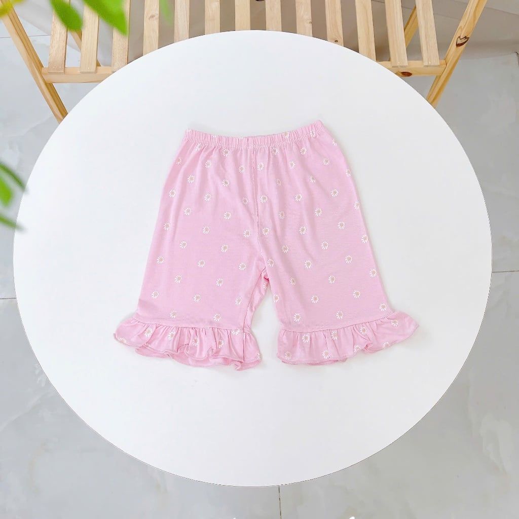  Bộ lửng cho bé gái 95% sợi sồi Modal Ice Cool Áo Lá Homewear A326 họa tiết hoa nhí kỳ lân unicorn melody 