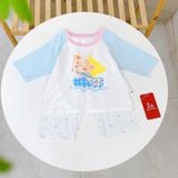  Đồ bộ ngủ cho bé sợi sồi Modal Lá Homewear MOD2, đồ bộ tay lửng quần dài raglan phối màu caro 