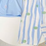  Bộ tay ngắn quần dài cho bé 95% sợi sồi Modal Ice Cool Lá Homewear A331, đồ ngủ cộc tay bé trai gái khủng long kitty 