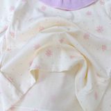  Bộ dài tay bé gái Lá Homewear A348,  đồ dài mặc ngủ cho bé cổ bèo xinh xắn hoa nhí nơ vải Lyocell Cotton mềm mướt 