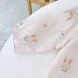  Đồ dài tay bé gái xô cotton Lá Homewear XCL17, bộ ngủ cho bé mềm mát thấm hút, pizama trẻ em 