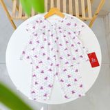  Bộ tay ngắn quần dài bé gái sợi sồi Modal Lá Homewear MOD4, đồ dài cộc tay cho bé babydoll mềm mát 