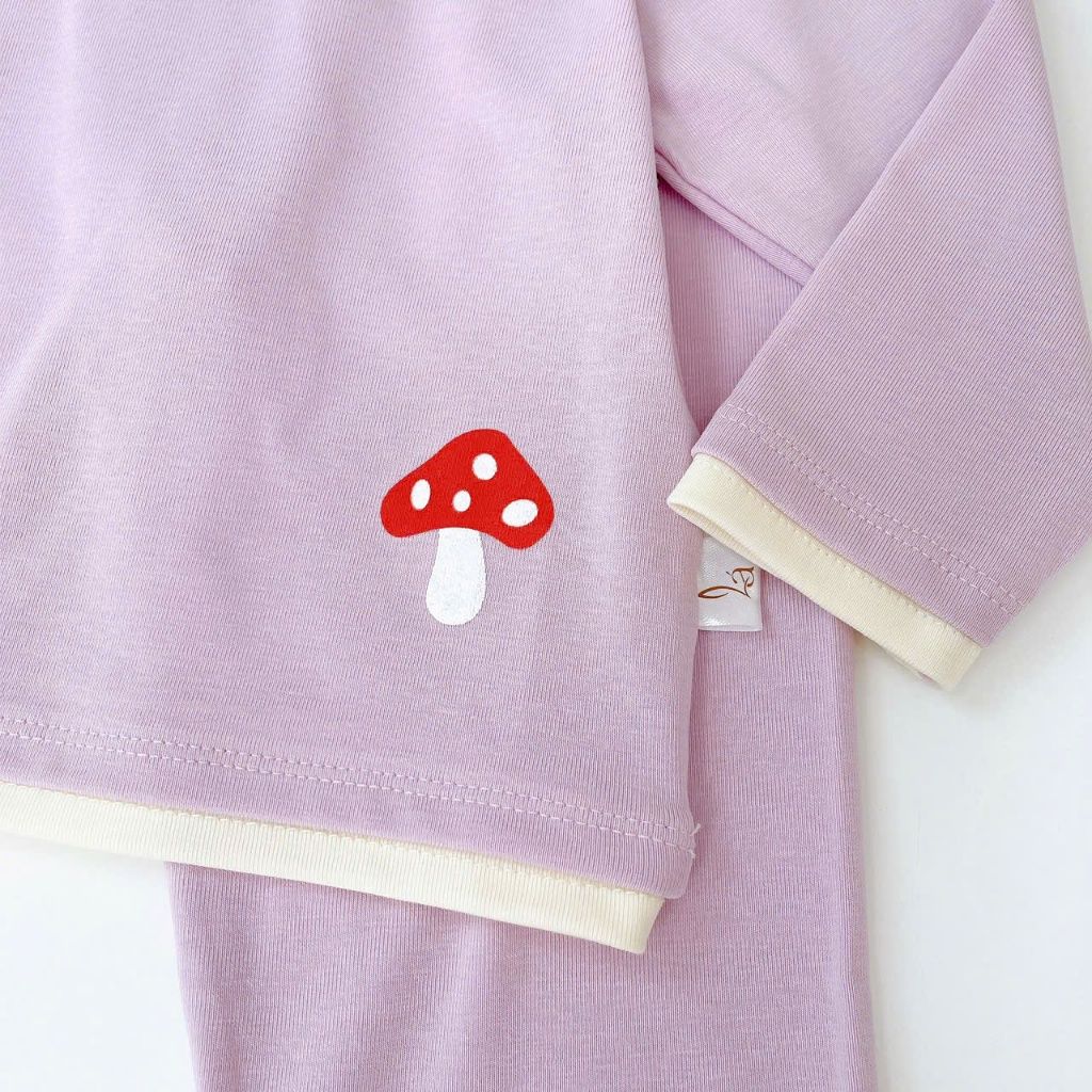  Bộ dài tay cho bé Lá Homewear A352,  đồ dài mặc ngủ bé trai bé gái phối lai vải Lyocell cotton mềm mướt 