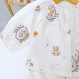  Bộ dài tay bé gái xô cotton Lá Homewear A342, pizama cho bé babydoll mát mềm dễ thương 