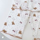  Bộ lửng cho bé gái sợi sồi Modal Ice Cool Lá Homewear A371 họa tiết kitty gấu dâu hoa nhí 