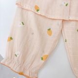  Đồ dài tay bé gái xô cotton Lá Homewear XCL17, bộ ngủ cho bé mềm mát thấm hút, pizama trẻ em 