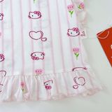  Bộ đùi bé gái vải sợi sồi Modal Lá Homewear MODL1, đồ bộ cộc tay mặc hè bé gái tay bèo dễ thương 