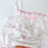  Bộ hai dây bé gái Lá Homewear A394, bộ hè cho bé gái vải tencel lycra mềm mỏng mát 