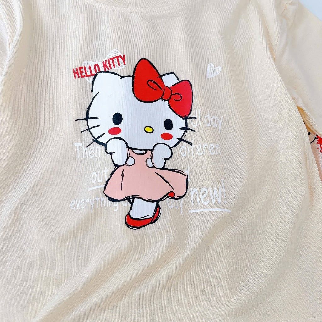  Bộ dài tay cho bé 95% sợi sồi Modal Ice Cool Lá Homewear A376, đồ ngủ mát bé trai gái khủng long kitty dễ thương 