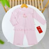  Đồ bộ dài tay bé gái sợi sồi Modal Lá Homewear LEZ01, bộ thun tăm cao cấp mềm mát mịn co giãn 