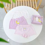  Quần chip đùi bé gái 95% Modal sợi Sồi Lá Homewear A392, combo 3 quần lót trẻ em gái cinnamorol 