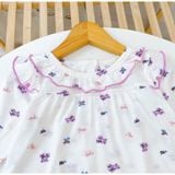  Bộ tay dài bé gái sợi sồi Modal Lá Homewear MOD5, đồ ngủ cho bé babydoll mát mềm phối bèo dễ thương 