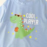  Bộ dài tay cho bé 95% sợi sồi Modal Ice Cool Lá Homewear A376, đồ ngủ mát bé trai gái khủng long kitty dễ thương 