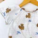  Bộ lửng bé gái sợi sồi Modal Lá Homewear MOD6, đồ bộ tay ngắn quần lỡ babydoll dễ thương vải mềm mát 