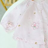 Bộ dài tay bé gái xô cotton Lá Homewear A342, pizama cho bé babydoll mát mềm dễ thương 