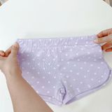  Bộ cộc tay bé gái chấm bi Lá Homewear LC03, bộ đùi cho bé vải Lyocell Cotton quần short năng động 