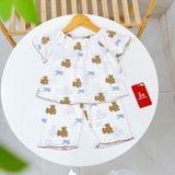  Bộ lửng bé gái sợi sồi Modal Lá Homewear MOD6, đồ bộ tay ngắn quần lỡ babydoll dễ thương vải mềm mát 
