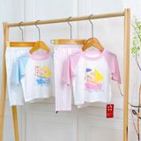  Đồ bộ ngủ cho bé sợi sồi Modal Lá Homewear MOD2, đồ bộ tay lửng quần dài raglan phối màu caro 