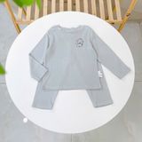  Bộ dài tay cho bé trai Lá Homewear A350, đồ dài mặc ngủ bé trai vải rayon mềm êm co giãn thấm hút 