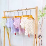  Bộ đùi bé gái chấm bi Lá Homewear LC02, đồ bộ cộc tay bé gái vải Lyocell Cotton phối bèo dễ thương 