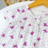  Bộ tay ngắn quần dài bé gái sợi sồi Modal Lá Homewear MOD4, đồ dài cộc tay cho bé babydoll mềm mát 