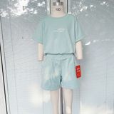  Bộ cộc tay bé trai Lá Homewear LC01, bộ đùi cho bé vải Lyocell Cotton in hình tay vắn năng động 