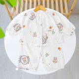  Bộ dài tay bé gái xô cotton Lá Homewear A342, pizama cho bé babydoll mát mềm dễ thương 