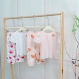  Bộ tay ngắn quần dài bé gái 95% sợi sồi Modal Ice Cool Lá Homewear A310, đồ ngủ cộc tay cho bé quần bí dễ thương melody 
