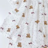  Bộ tay ngắn quần dài bé gái sợi sồi Modal Lá Homewear MOD4, đồ dài cộc tay cho bé babydoll mềm mát 