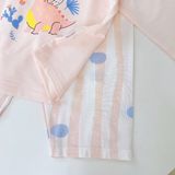 Bộ dài tay cho bé 95% sợi sồi Modal Ice Cool Lá Homewear A376, đồ ngủ mát bé trai gái khủng long kitty dễ thương 
