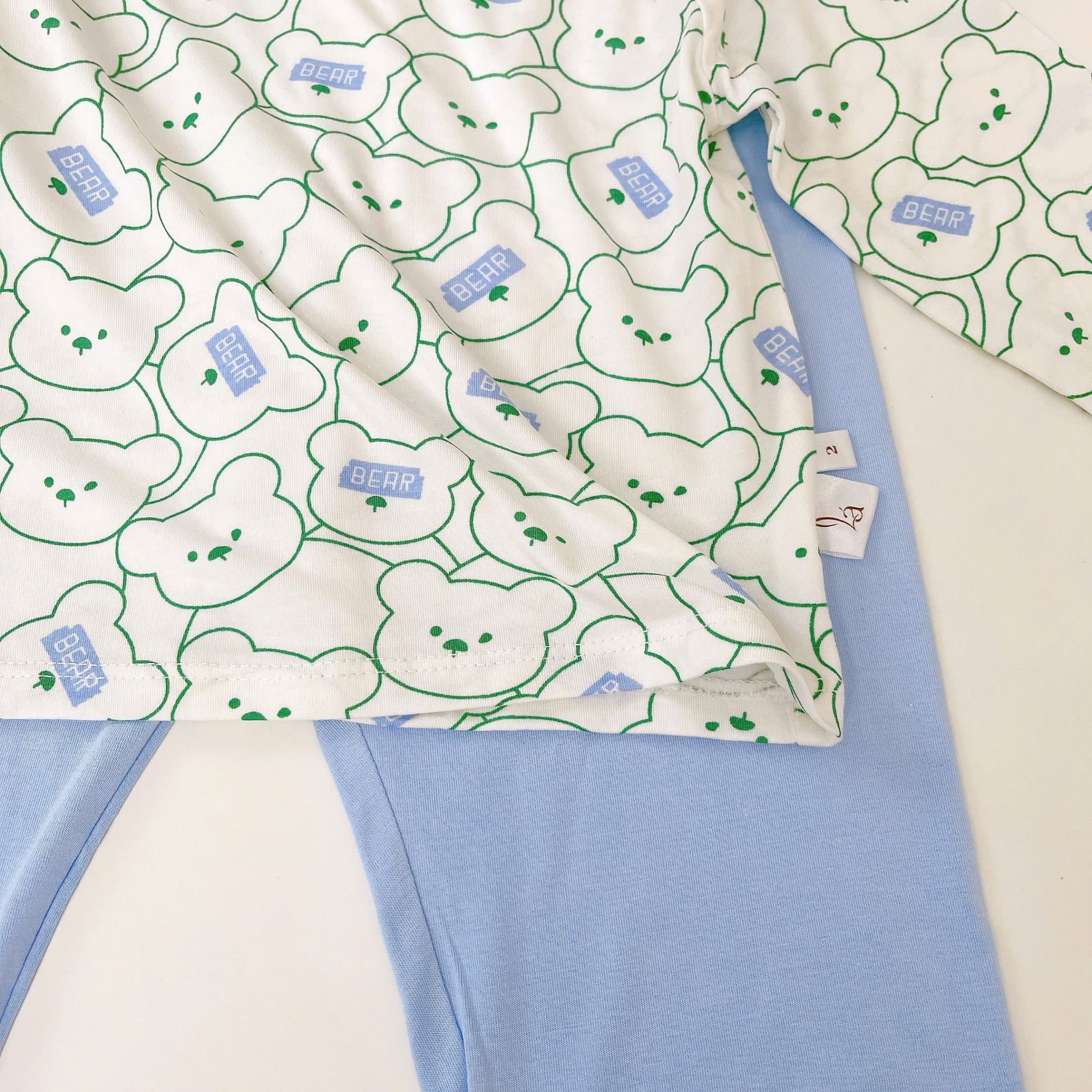  Bộ dài tay cho bé 95% sợi sồi Modal Ice Cool Áo Lá Homewear A248 mềm mát mùa hè, đồ ngủ dài tay bé trai bé gái 