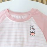  Đồ bộ ngủ cho bé 95% sợi sồi Modal Ice Cool Áo Lá Homewear A322, tay lỡ quần dài họa tiết sọc ngang in hình dễ thương 