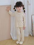  Đồ dài tay bé gái 95% sợi sồi Modal Ice Cool Lá Homewear A321, pijama cho bé hoa nhí cổ bèo xinh xắn 