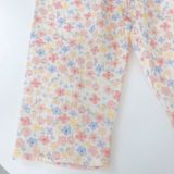  Bộ tay ngắn quần dài bé gái xô muslin Lá Homewear A280, đồ ngủ cộc tay cho bé hoa nhí 